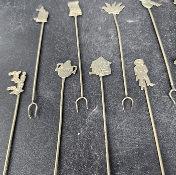 Vintage Alpaca Mexico olive/cheese cocktail picks‎ - Picture 3 of 7